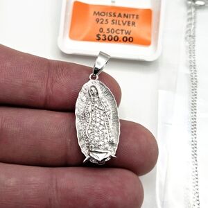 Moissanite Virgin Mary Pendant 925